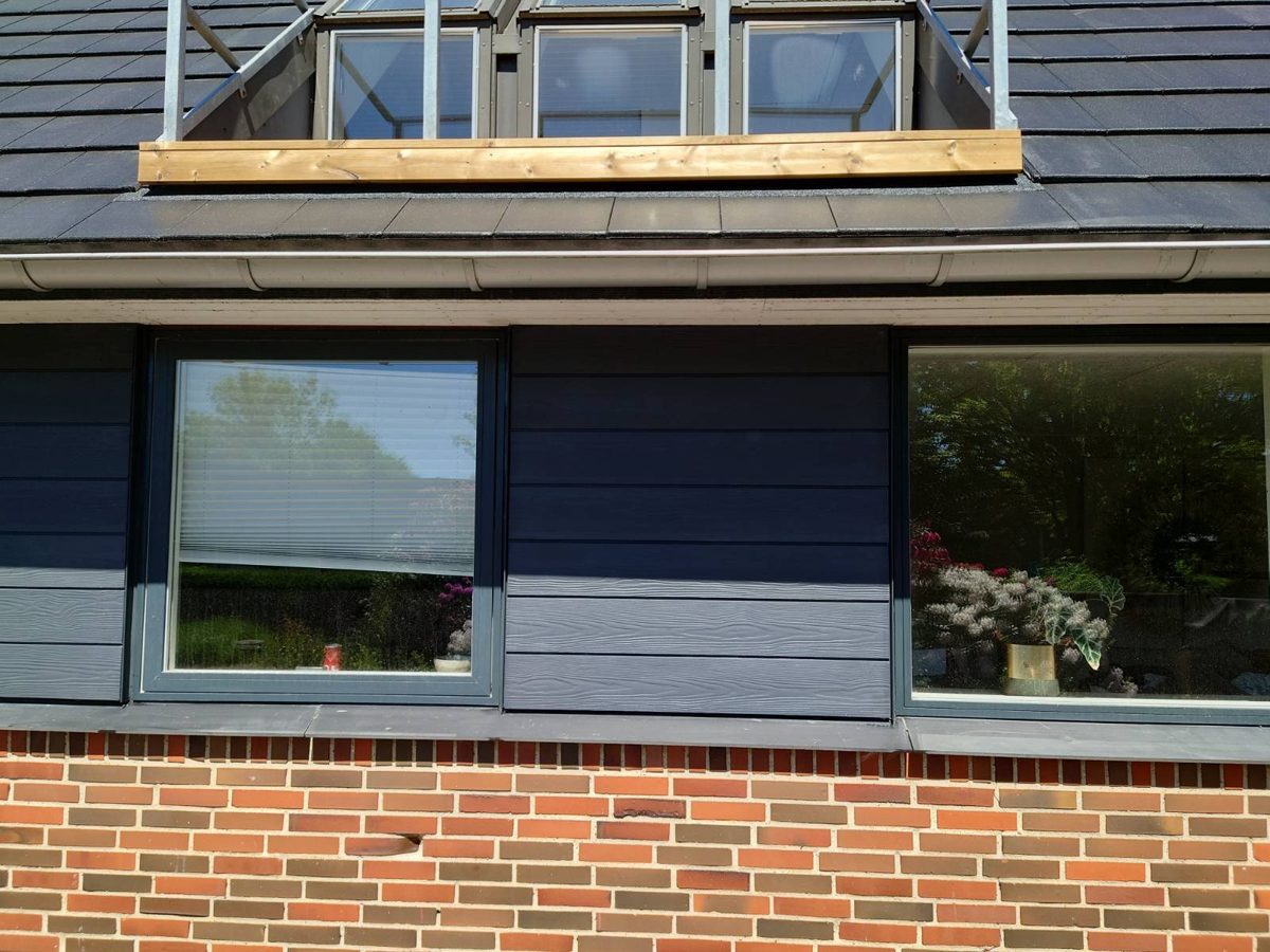 Fra et tag- og facadeprojekt hos Larsson Tømrer og Anlæg